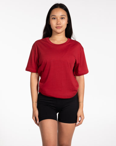 The Oversized Tee - Cranberry