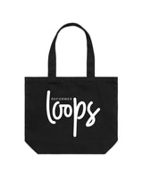 The Tote Bag - Black - Reformer Loops - Main Logo - White