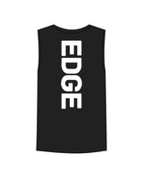 The Mens Tank - Black - Edge Cycle - Left Chest & Back Logo - White
