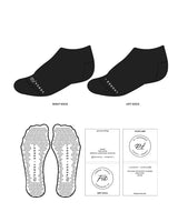 The Ankle Grip Sock - Black - Lagree Versa Fit - White