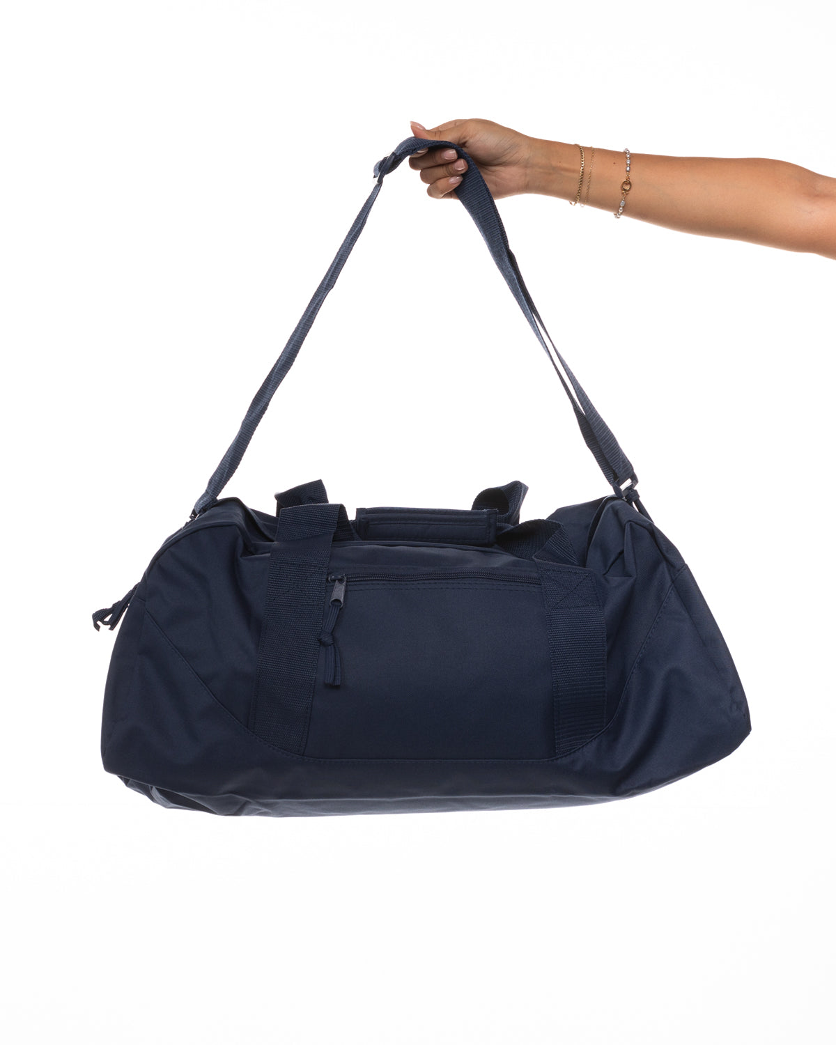 The Gym Duffel - Navy - Mantra - Center Body Stacked - Printed - Full Color