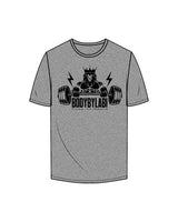 The Mens Tee - Heather - Body By Labi - Center Chest - Black