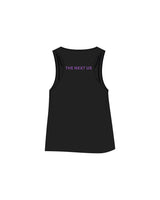 The Crop Tank - Black - Nexus - Front / Back - Purple