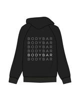 The Classic Hoodie - Black - Bodybar - Front / Back - White