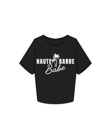 The Crop Tee - Black - Haute Barre - Haute Barre Babe - White