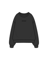 The Womens Crewneck - Washed Black - Move Madly - F/B - Black