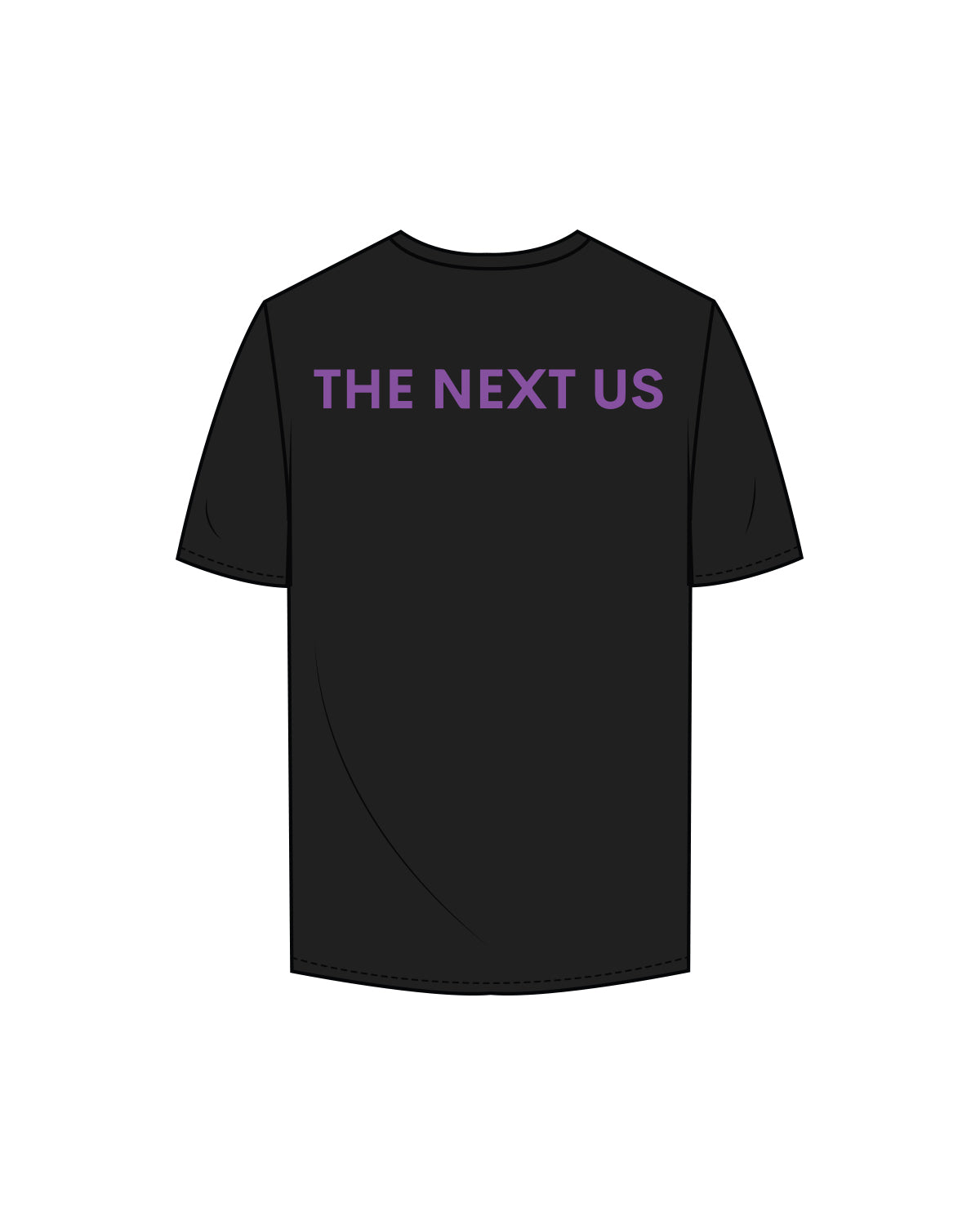 The Mens Tee - Black - Nexus - Front / Back - Purple