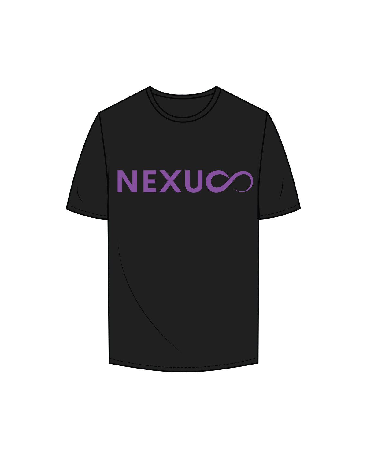 The Mens Tee - Black - Nexus - Front / Back - Purple