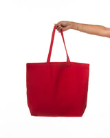 The Tote Bag - Red - Moov Seattle - Center Body Stacked - Printed - White