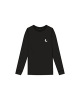 The Mens Long Sleeve - Black - Luna Skin - Front / Back - White