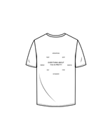 The Mens Tee - White - Luna Skin - Left Chest / Back - Black