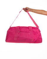 The Gym Duffel - Hot Pink - The Whole You Wellness - Center Body Stacked - Printed - White