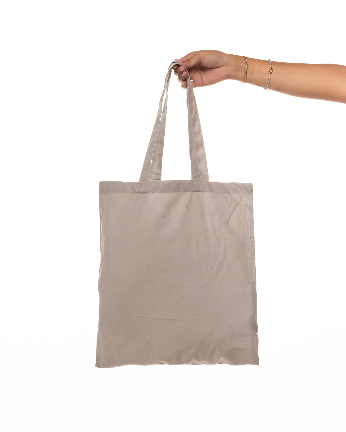 The Promo Tote Bag - Gray - BlueCarrot - Front Bottom - Printed - Tone on Tone