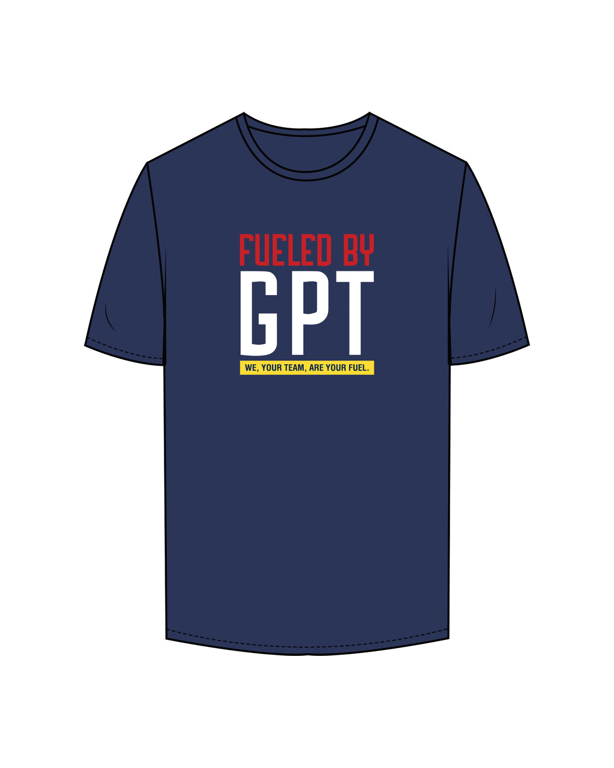 The Mens Tee - Cobalt - GPT - Center Chest & Back Logo - Cobalt / Full Color