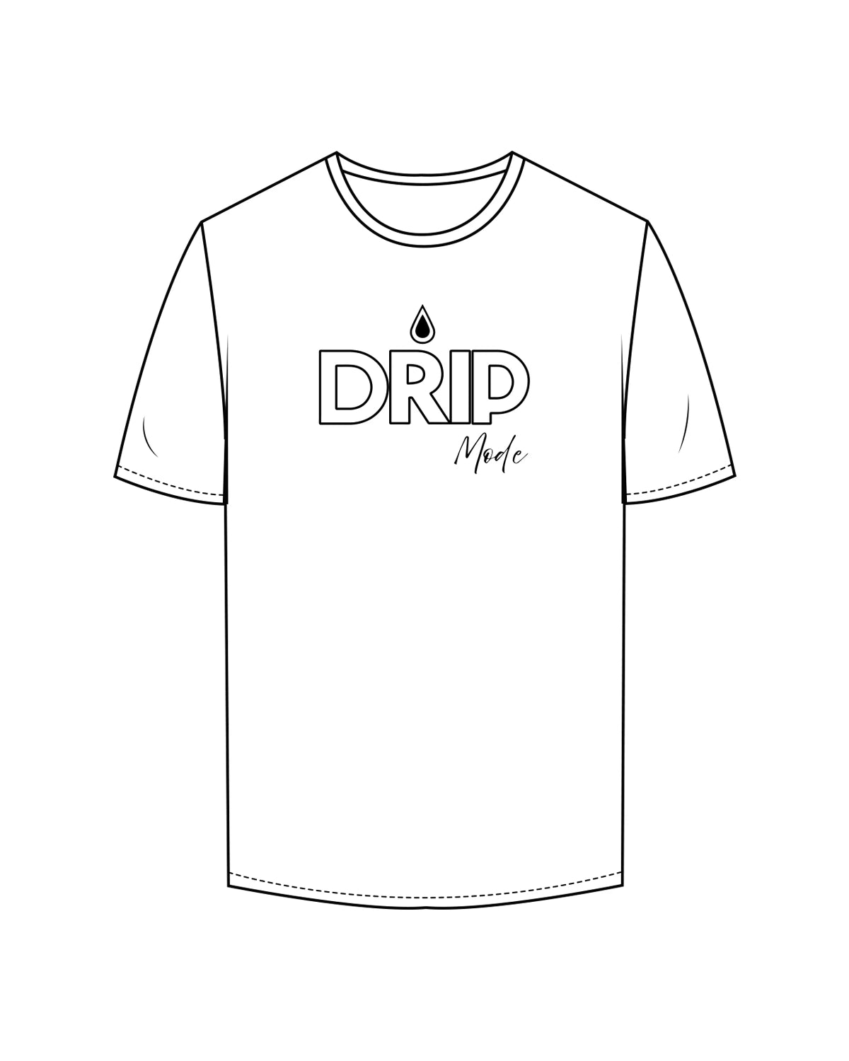 The Mens Tee - White - Drip Pre Workout - Center Chest - Black