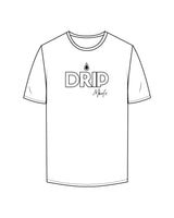 The Mens Tee - White - Drip Pre Workout - Center Chest - Black