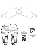 The Ankle Sock - White - Swan Dive - Back Ankle Top - Full Color - Black Grip