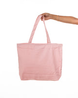 The Zipper Tote Bag -Light Pink - Studio Luz - Front Stacked - Printed - White
