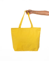The Zipper Tote Bag - Yellow - Barnes. The Label - Center Body - Printed - Full Color