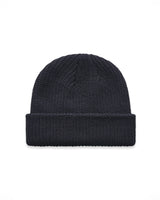 The Cable Knit Beanie - Navy - ETHOS Q3 PHOTOSHOOT - Center Brim - EMB - White