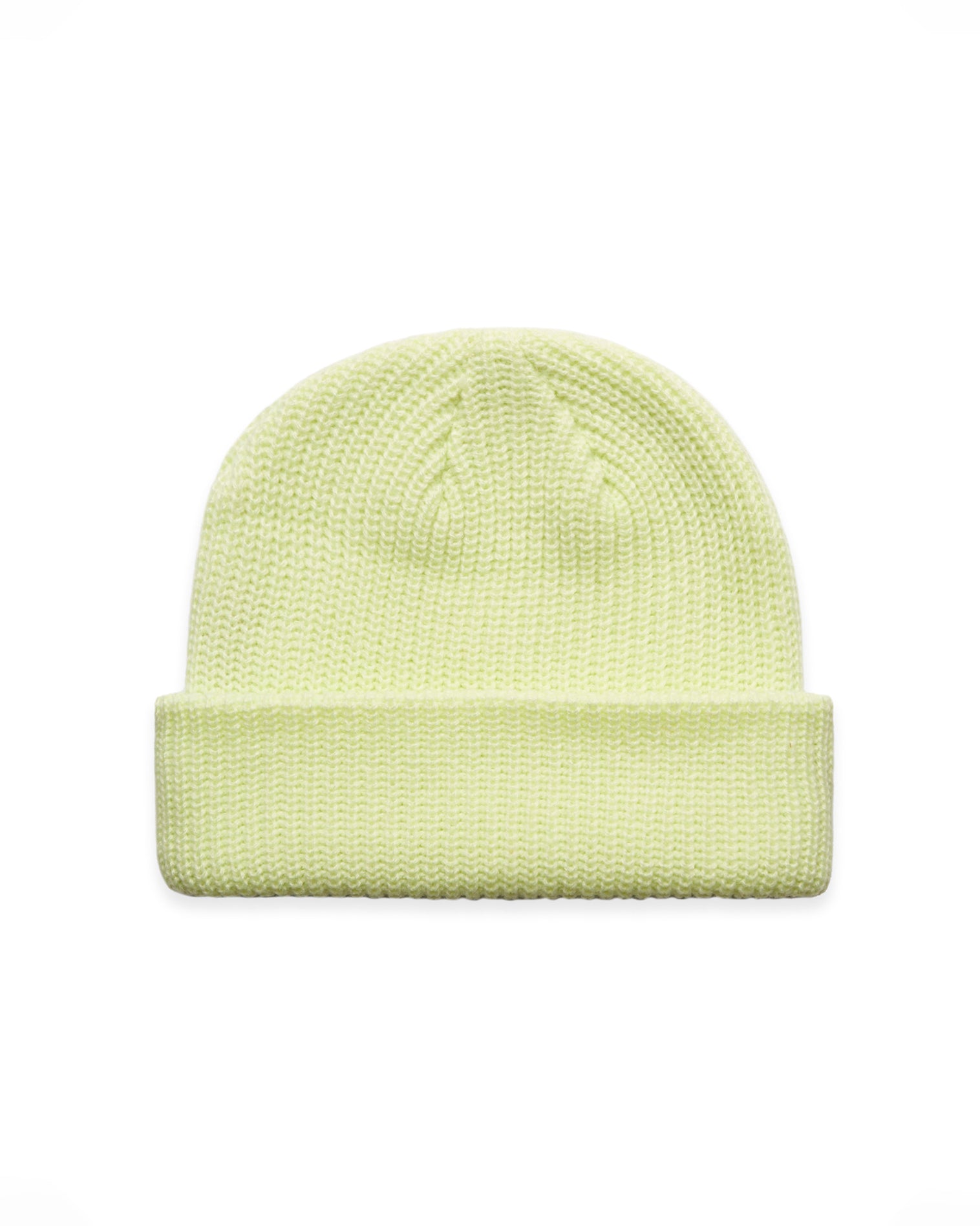 The Cable Knit Beanie - Lime - Vive Cycle - Center Brim - Embroidered - White
