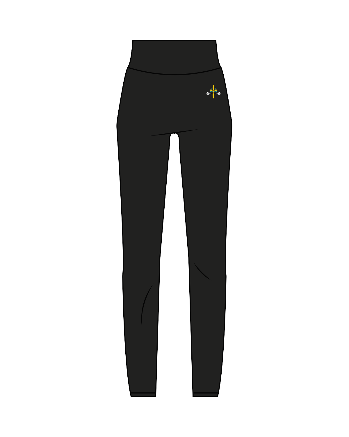 The Basic Legging - Black - Armonia - Left Thigh / Back Main Logo