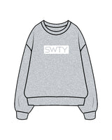 The Womens Crewneck - Heather - SWTY - Box Logo - White