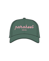 The Dad Hat - Spruce - Parakeet Cafe - Written Center Logo - Pink