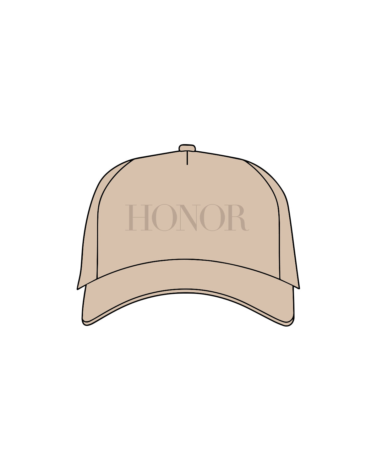 The Trucker Hat - Sand - Honor Pilates - Main Logo - Tone on Tone