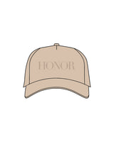 The Trucker Hat - Sand - Honor Pilates - Main Logo - Tone on Tone