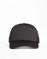 The Foam Trucker - Black - Pure Movement - Center Crown Stacked - Printed - White