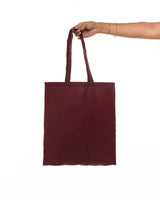 The Promo Tote Bag - Maroon - Elevate Pilates - Body Stacked - Printed - White