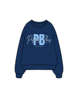 The Mens Crewneck - Cobalt - Pilates Plus PB - Full Color