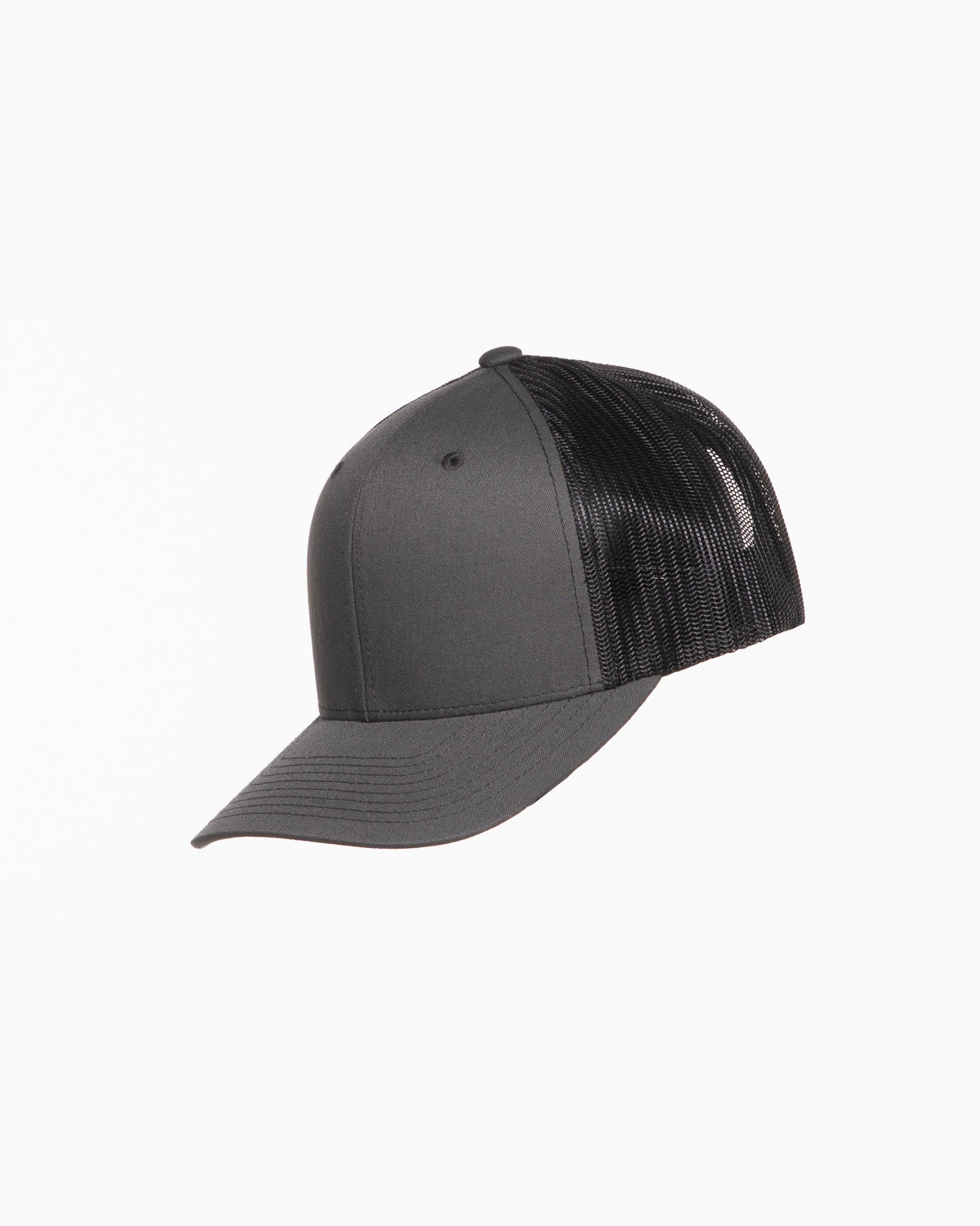 The Trucker Hat - Charcoal / Black - Kegjoy - Center Logo - White