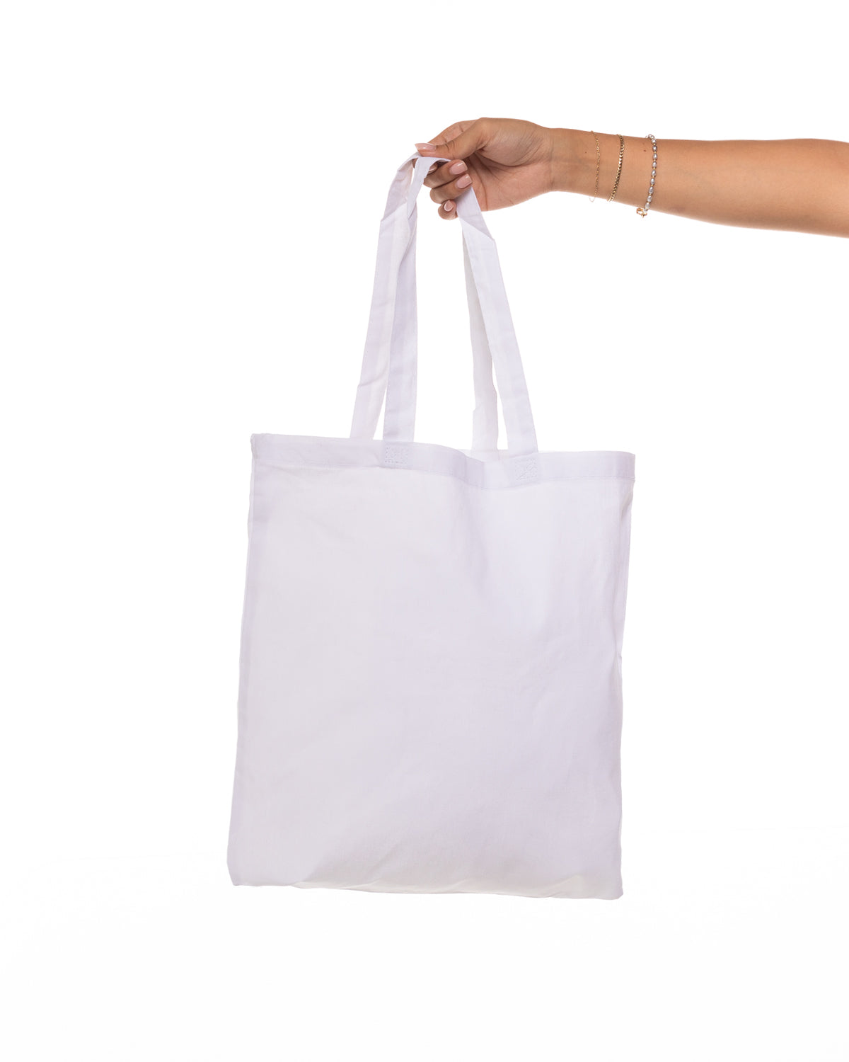 The Promo Tote Bag - White - ALCHEME - Right Stacked - Black