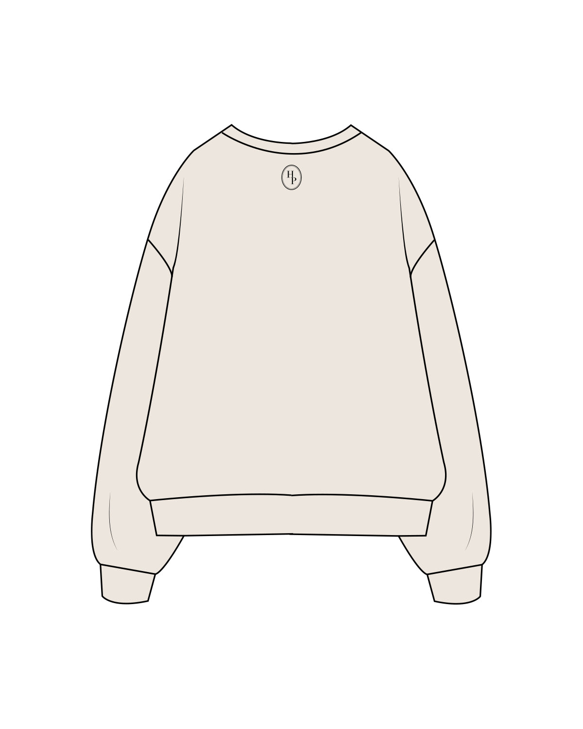 The Classic Crewneck - Off White - Honor Pilates - Front / Back - Black