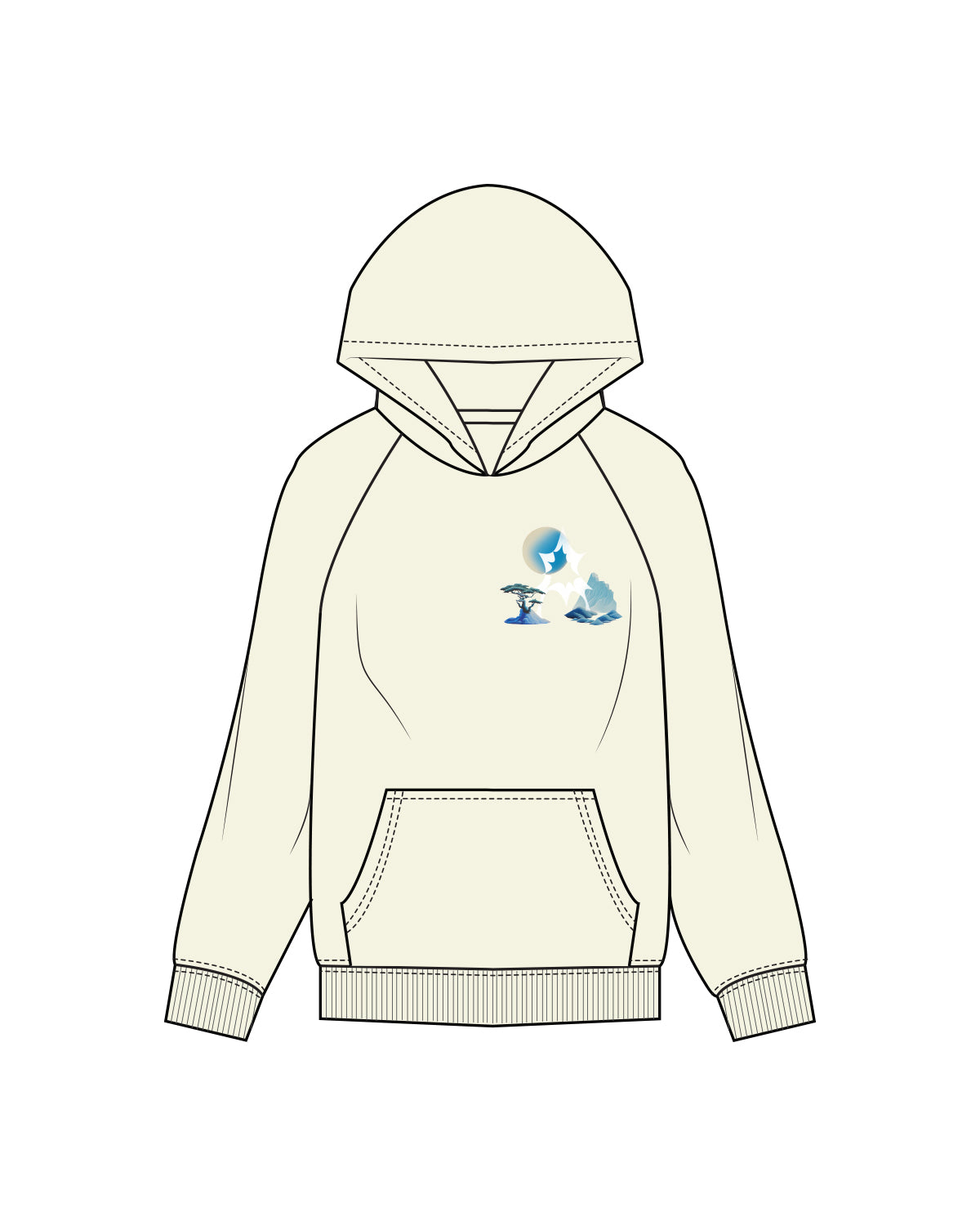 The Womens Hoodie - Butter - Activate House - F/B - Full Color
