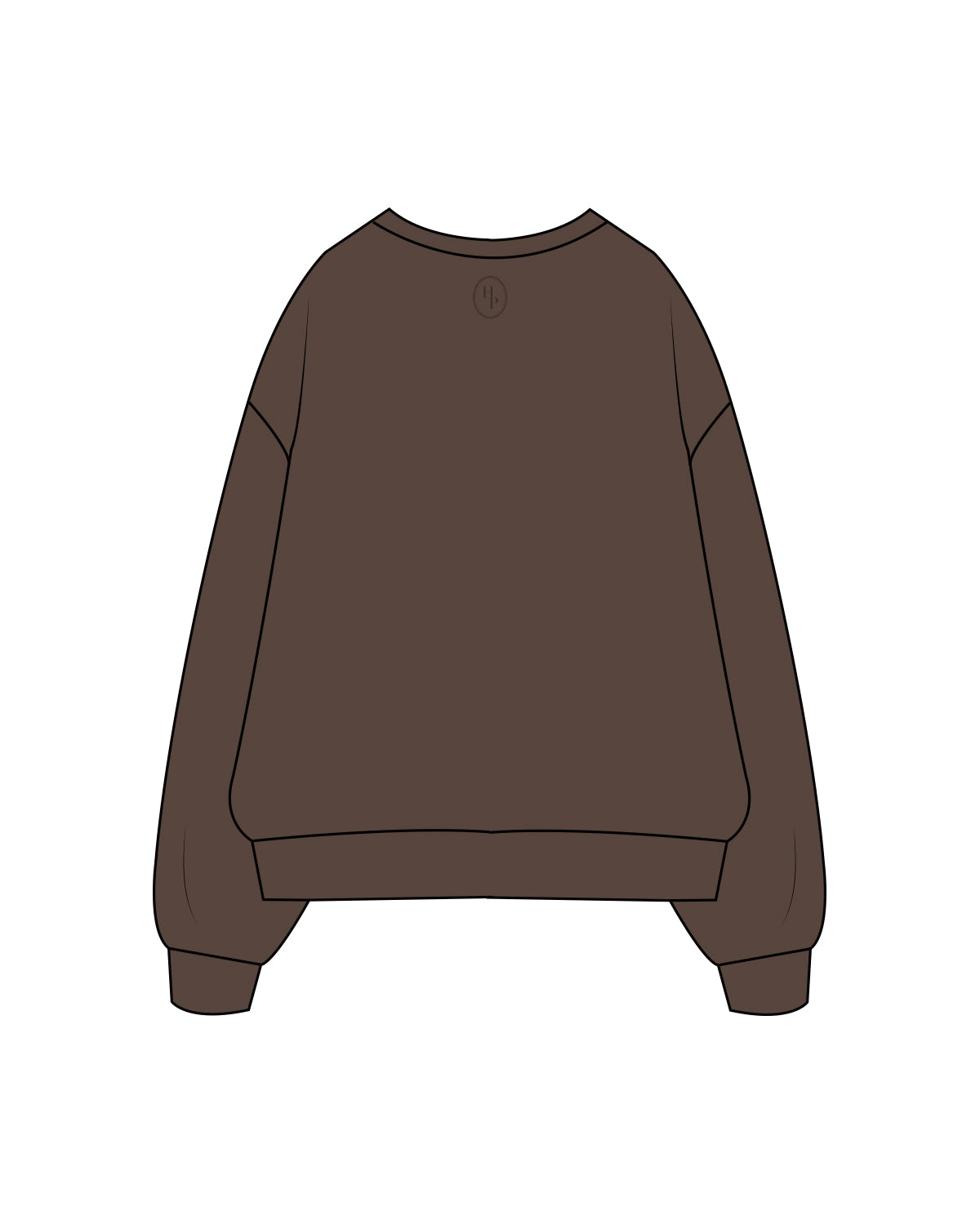 The Classic Crewneck - Walnut - Honor Pilates - Front / Back - Tone on Tone