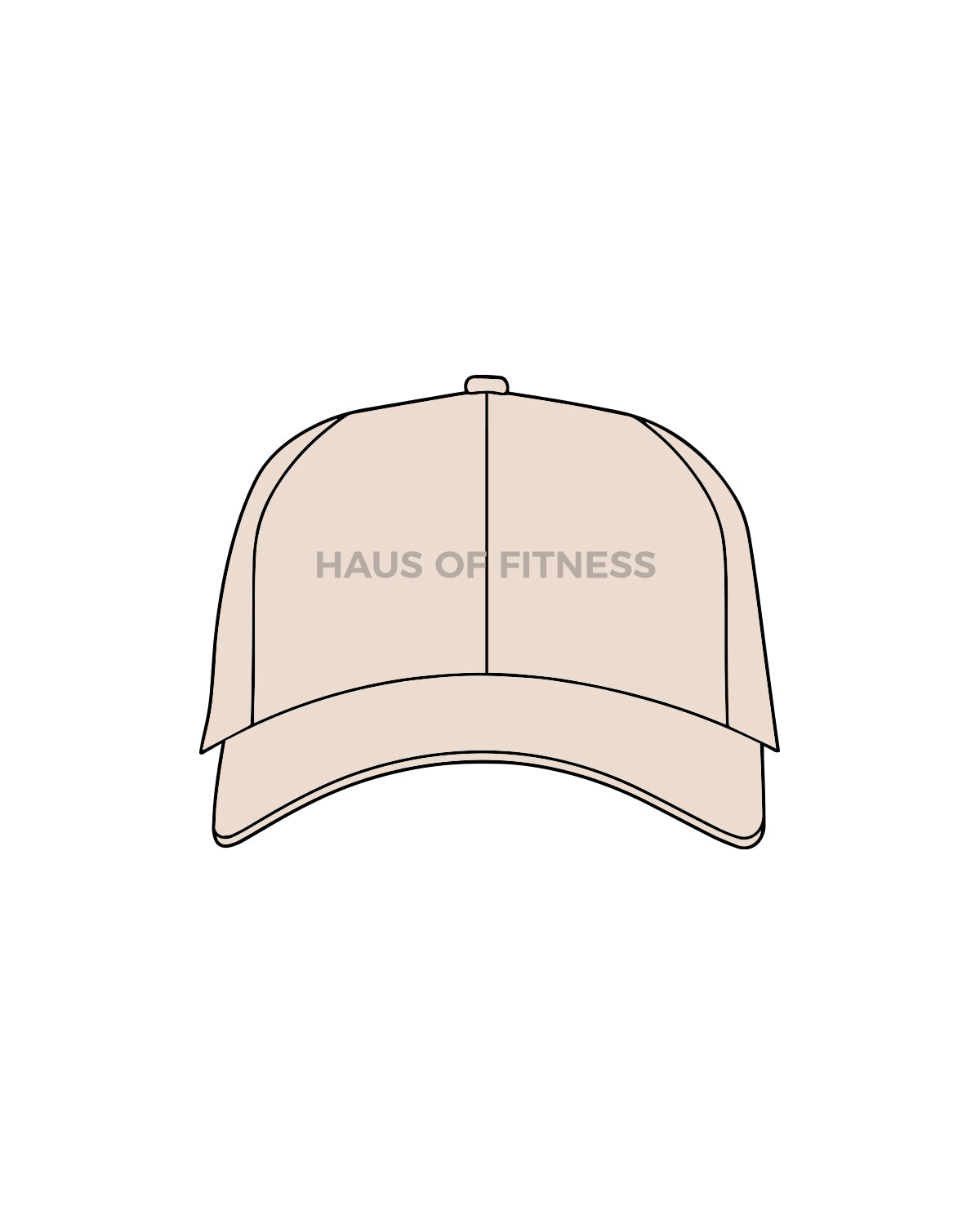 The Dad Hat - Stone - Haus of Fitness - Written Logo - Tone on Tone