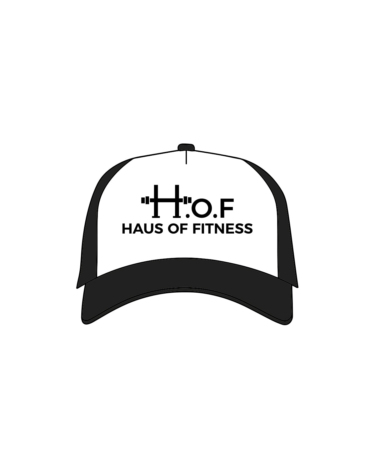 The Foam Trucker - Black / White - Haus of Fitness - Full Logo - Black