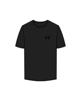 The Mens Tee - Black - Haus of Fitness - Left Chest & Back Spine - Tone on Tone