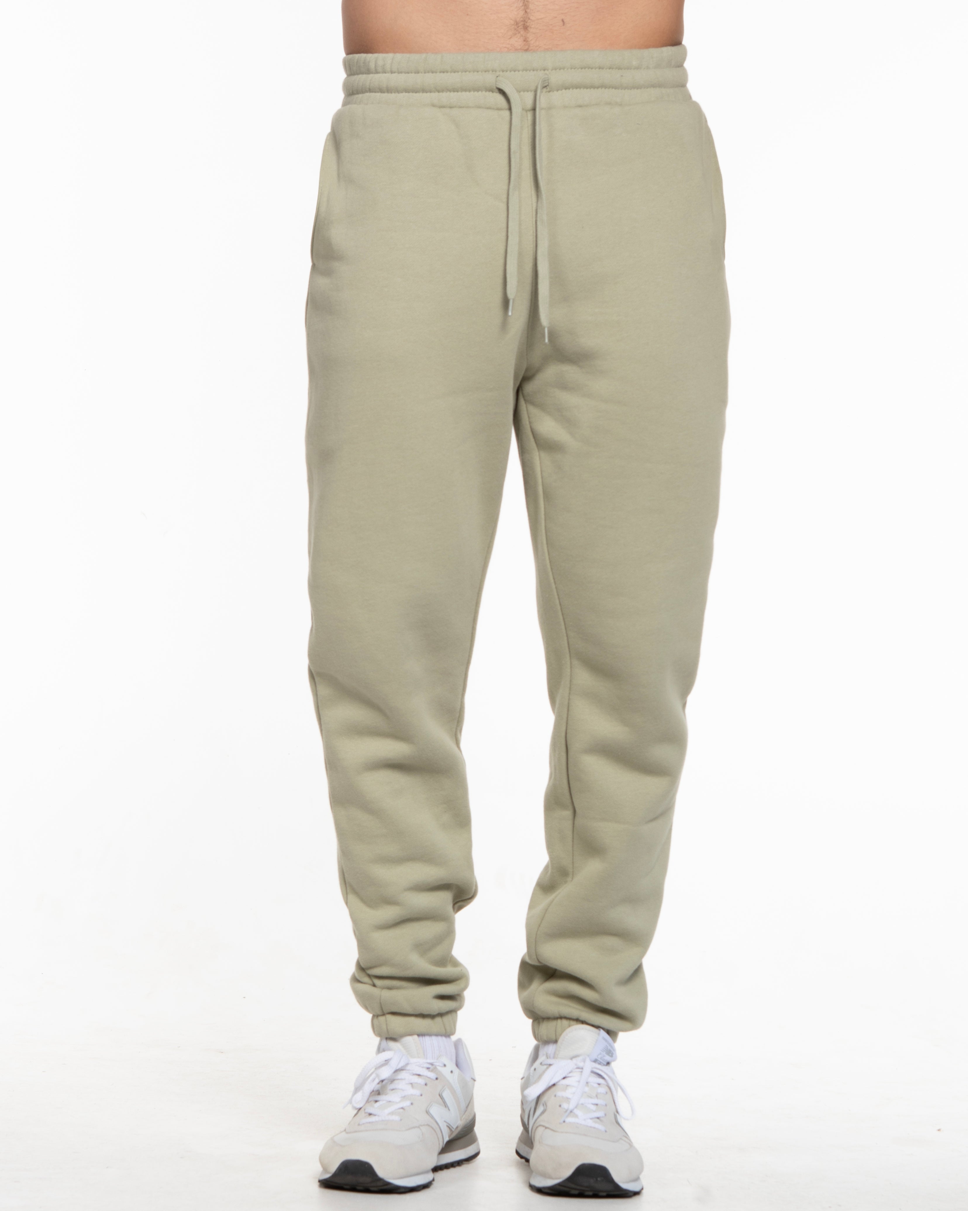 The Mens Classic Sweatpants - Pistachio - Core Reform - Left Leg "HURTS" - Printed - Khaki