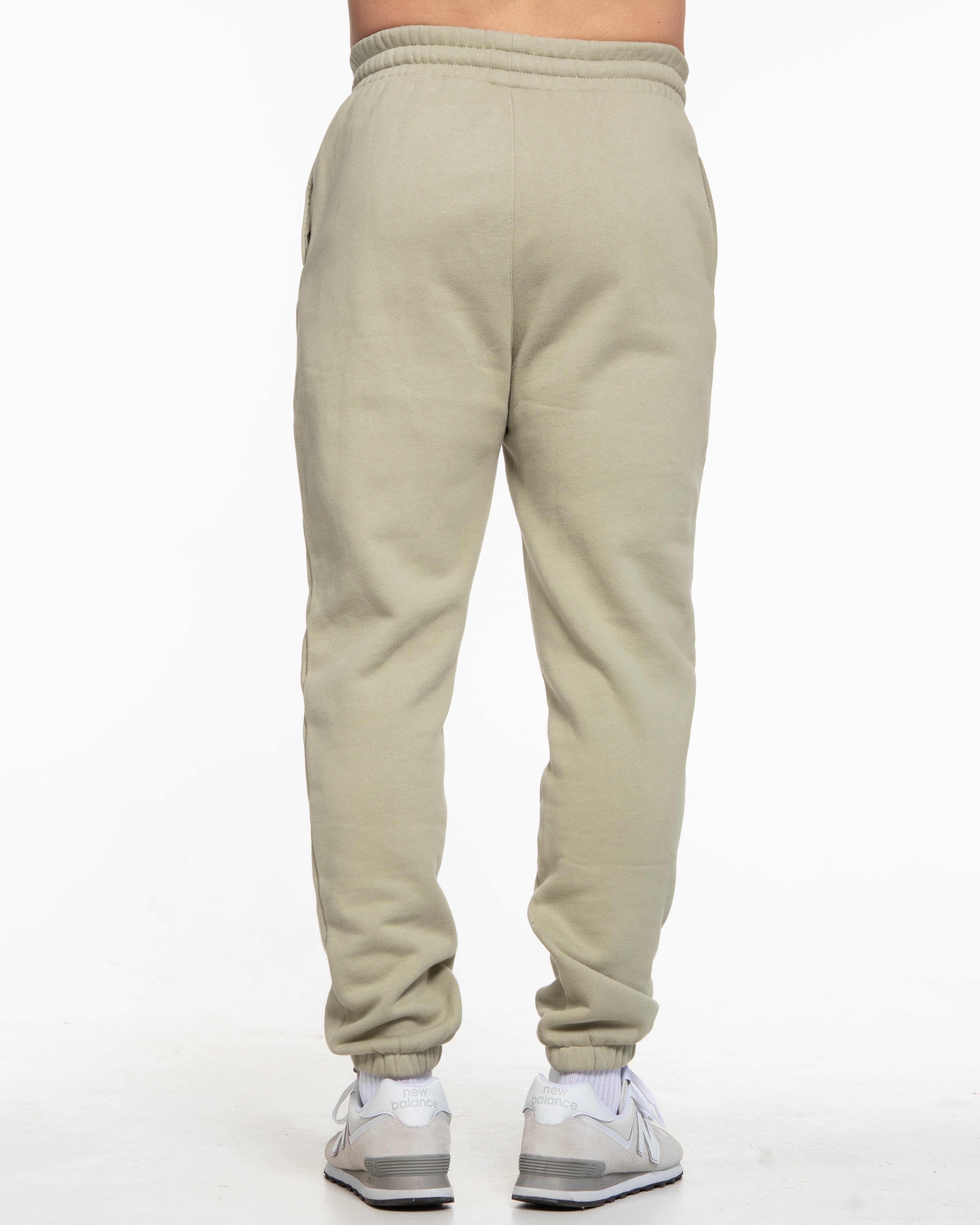 The Mens Classic Sweatpants - Pistachio - Core Reform - Left Leg "HURTS" - Printed - Khaki