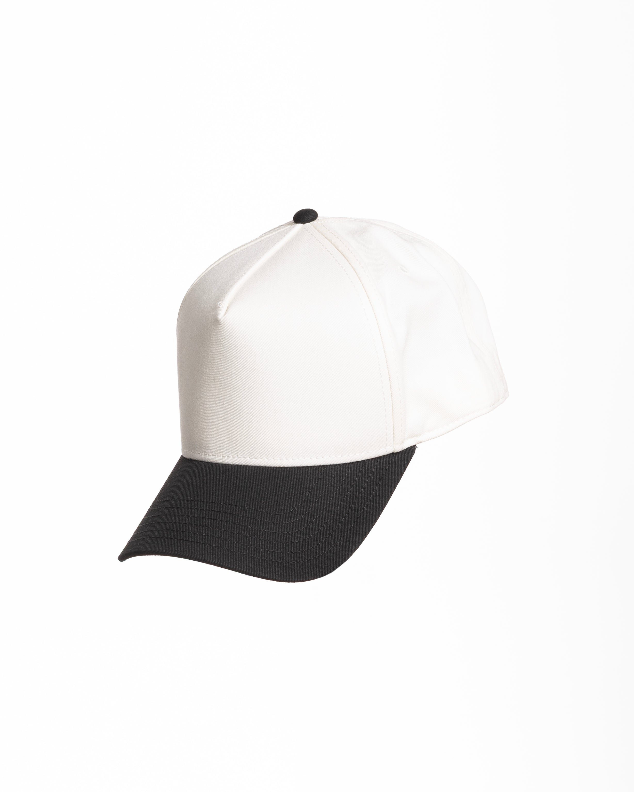 The Canvas Cap - Natural / Black - Mantra - Center Crown Stacked - Printed - Black