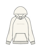 The Womens Heavy Hoodie - Off White - Haus of Fitness - Center Chest & Back - Tone on Tone