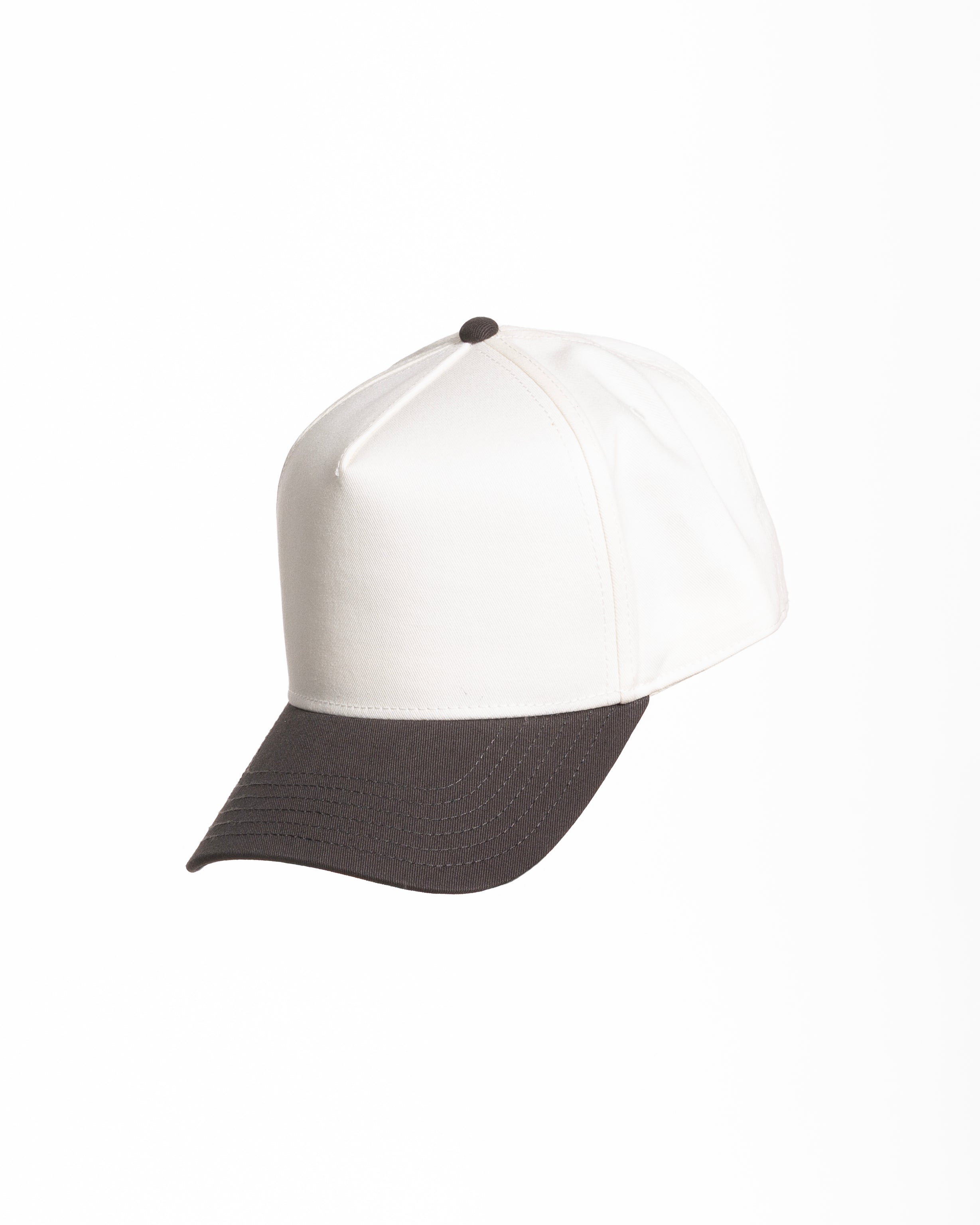 The Canvas Cap - Natural / Coal - Mantra - Center Crown - Puff Embroidered - Coal