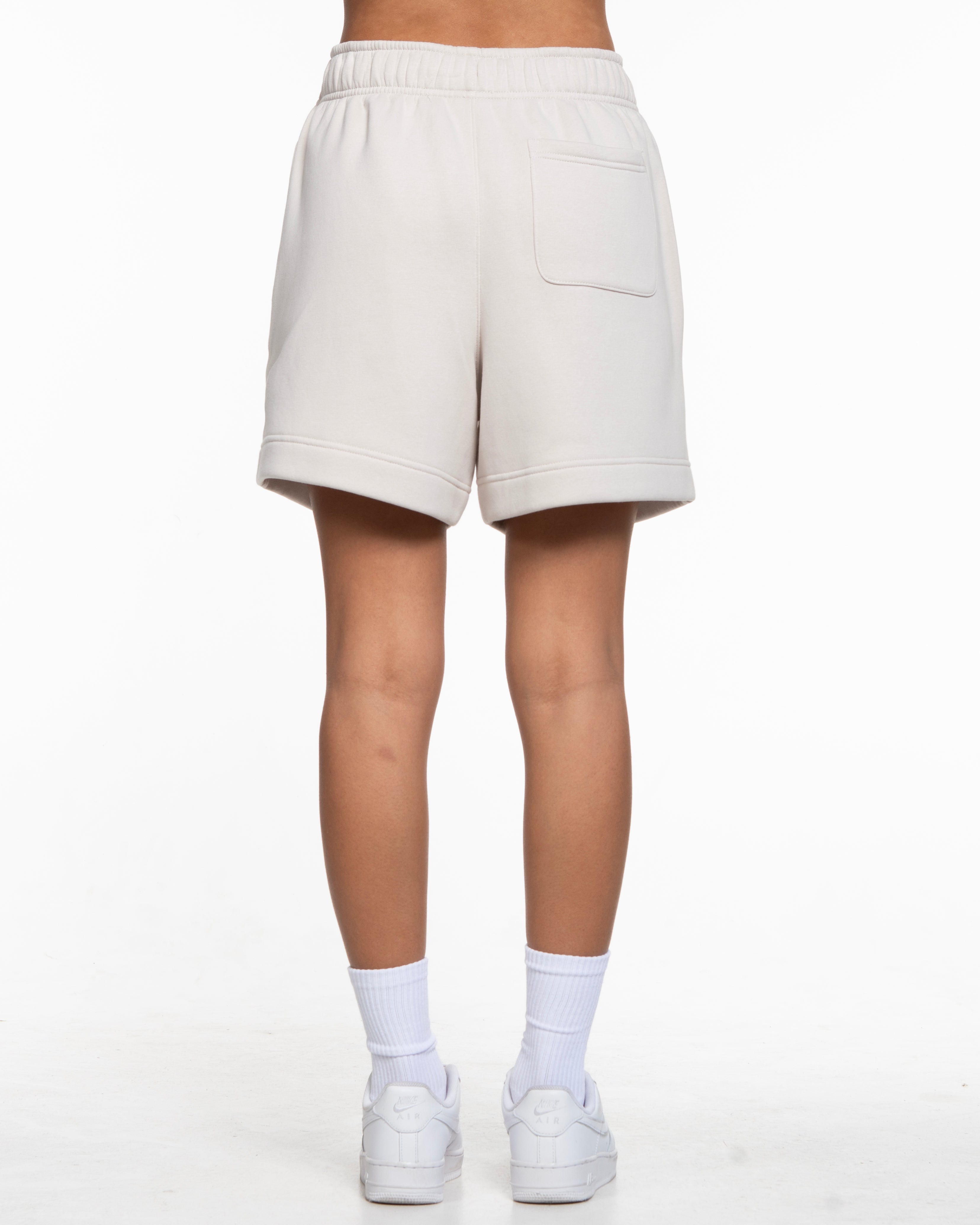 The Mens Sweat Shorts - Washed Bone - Core Reform - Left Leg - Printed - Tone on Tone