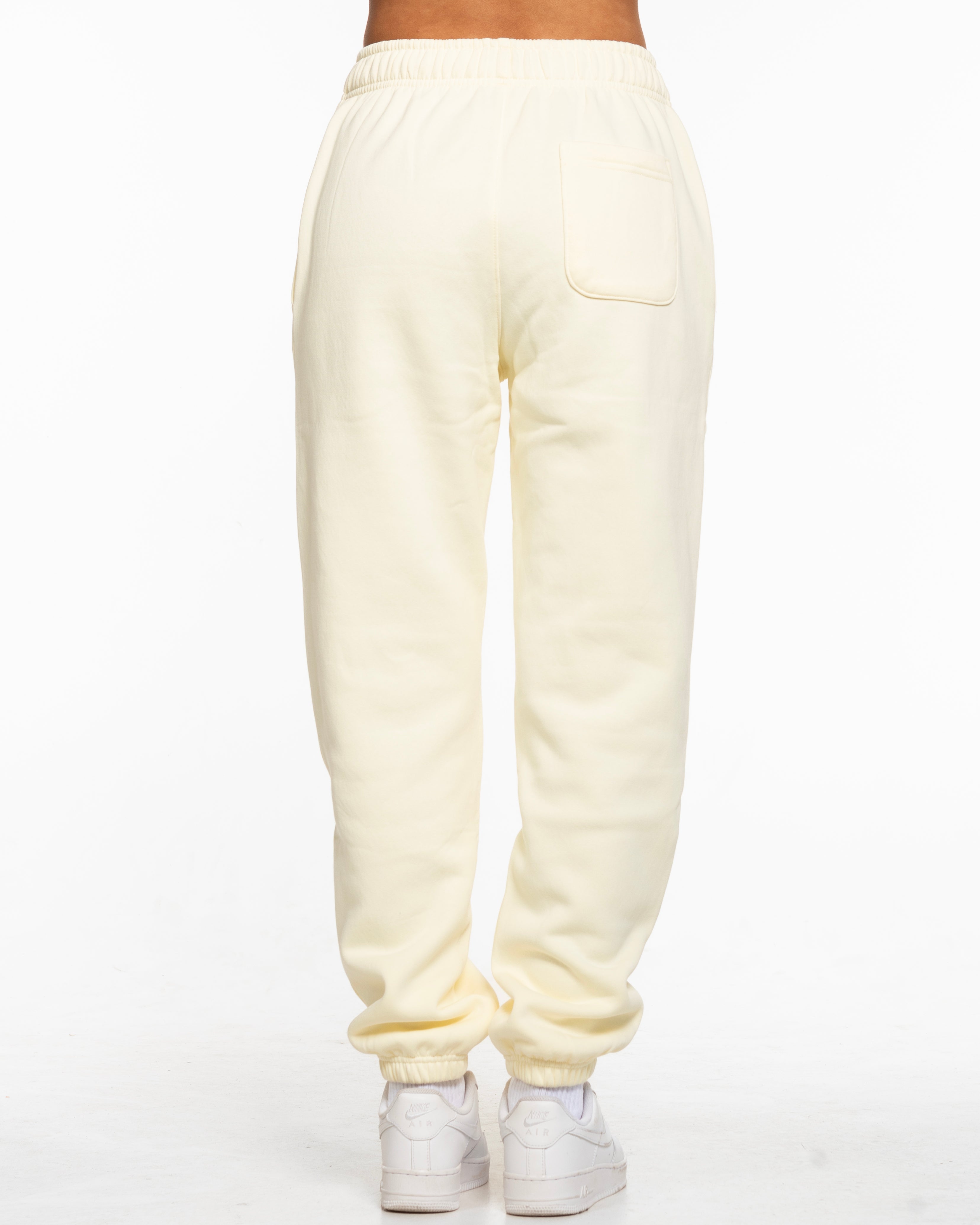 The Womens Sweatpants - Butter - Anybody Run Club - Left Near Pocket - Printed - Black