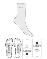 The Crew Sock - Heather - M4Lagree - Top Logo - Embroidered - Gray - Circle Shape Grip - Gray