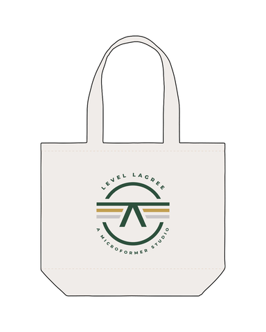 The Tote Bag - Natural - Level Fitness Studio - Center Stacked - Printed - Full Color